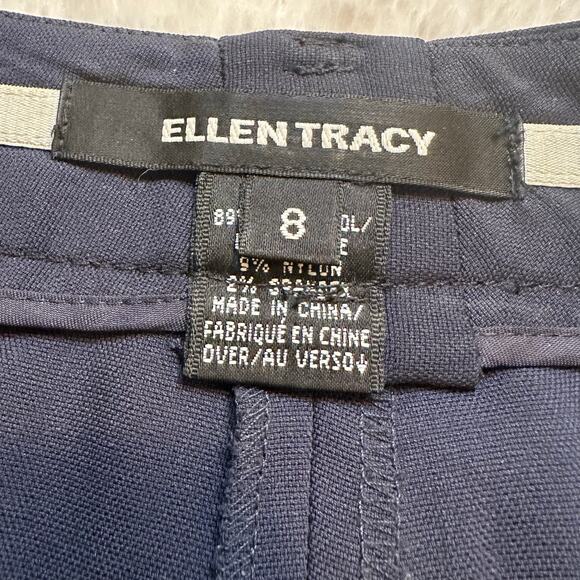 Ellen Tracy Virgin Wool Pants sz 8 Navy Blue Dress Pants - Picture 2 of 7